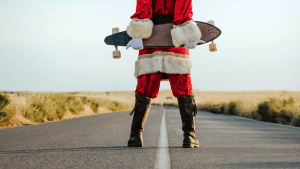 sesión fotografía stock navidad santa claus